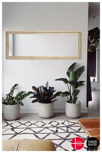 BLACK WEEK - Polaris Spejl m/ramme i jernrør - 52x140x3 cm - Guld